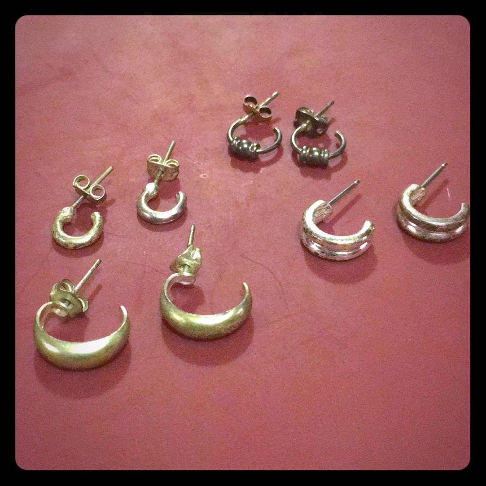 4 Sets of Children Hoop Earrings